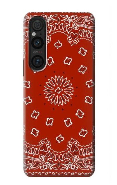 S3355 Bandana Red Pattern Case Cover Custodia per Sony Xperia 1 V
