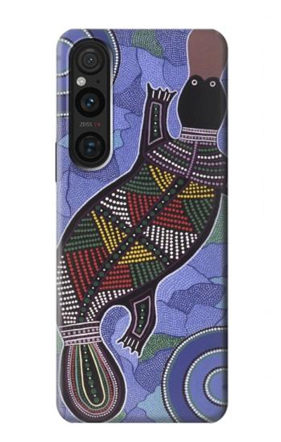 S3387 Platypus Australian Aboriginal Art Case Cover Custodia per Sony Xperia 1 V