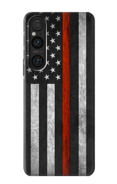S3472 Firefighter Thin Red Line Flag Case Cover Custodia per Sony Xperia 1 V