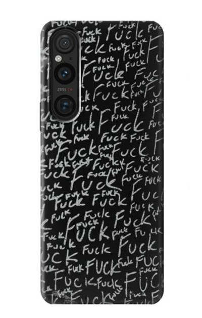 S3478 Funny Words Blackboard Case Cover Custodia per Sony Xperia 1 V S3478 Funny Words Blackboard Case Cover Custodia per Sony Xperia 1 V