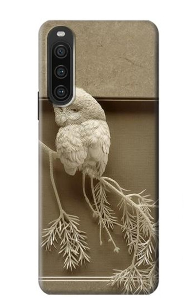 S1386 Paper Sculpture Owl Case Cover Custodia per Sony Xperia 10 V S1386 Paper Sculpture Owl Case Cover Custodia per Sony Xperia 10 V