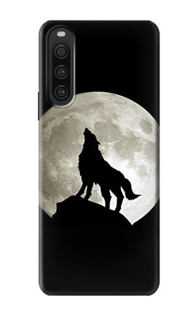 S1981 Wolf Howling at The Moon Case Cover Custodia per Sony Xperia 10 V