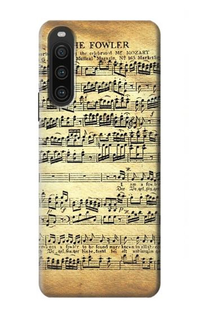S2667 The Fowler Mozart Music Sheet Case Cover Custodia per Sony Xperia 10 V