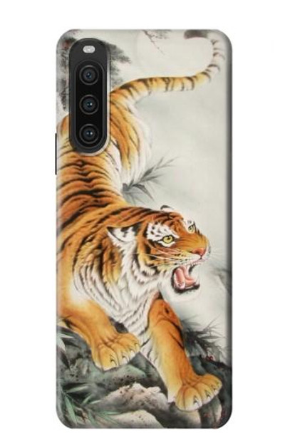 S2751 Chinese Tiger Brush Painting Case Cover Custodia per Sony Xperia 10 V S2751 Chinese Tiger Brush Painting Case Cover Custodia per Sony Xperia 10 V