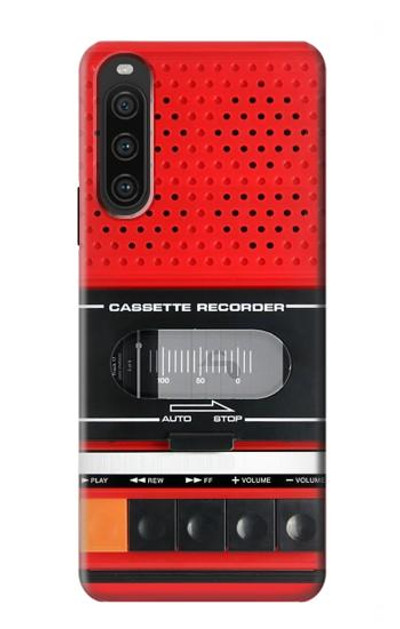 S3204 Red Cassette Recorder Graphic Case Cover Custodia per Sony Xperia 10 V