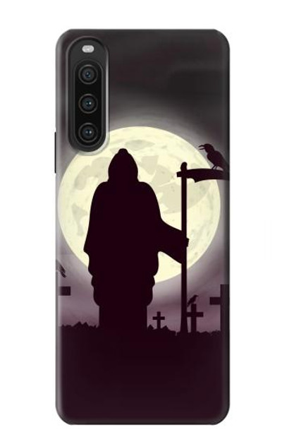 S3262 Grim Reaper Night Moon Cemetery Case Cover Custodia per Sony Xperia 10 V