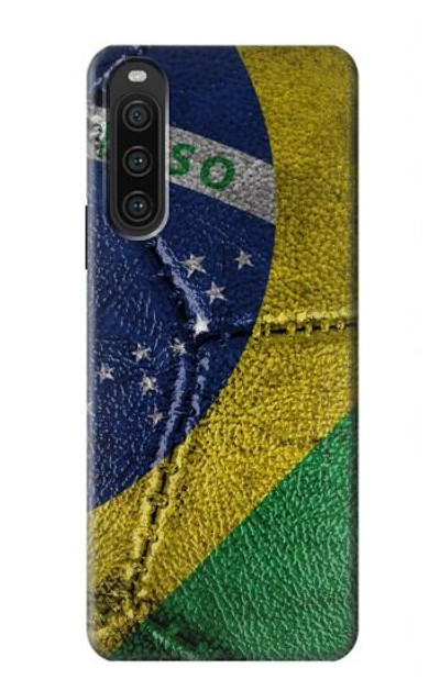 S3297 Brazil Flag Vintage Football Graphic Case Cover Custodia per Sony Xperia 10 V