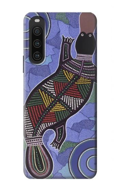 S3387 Platypus Australian Aboriginal Art Case Cover Custodia per Sony Xperia 10 V