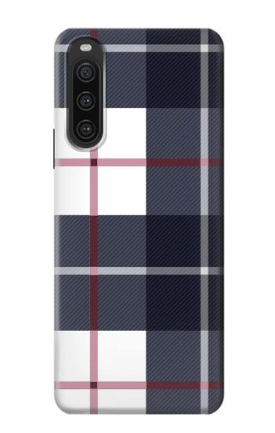S3452 Plaid Fabric Pattern Case Cover Custodia per Sony Xperia 10 V