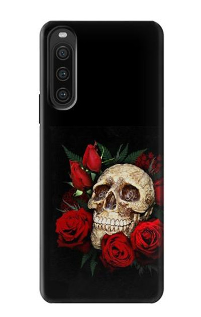 S3753 Dark Gothic Goth Skull Roses Case Cover Custodia per Sony Xperia 10 V