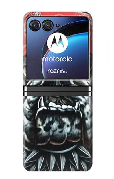 S0100 Bulldog American Football Case Cover Custodia per Motorola Razr 40 Ultra