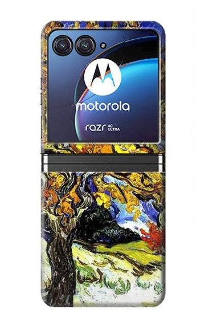S0902 Mulberry Tree Van Gogh Case Cover Custodia per Motorola Razr 40 Ultra