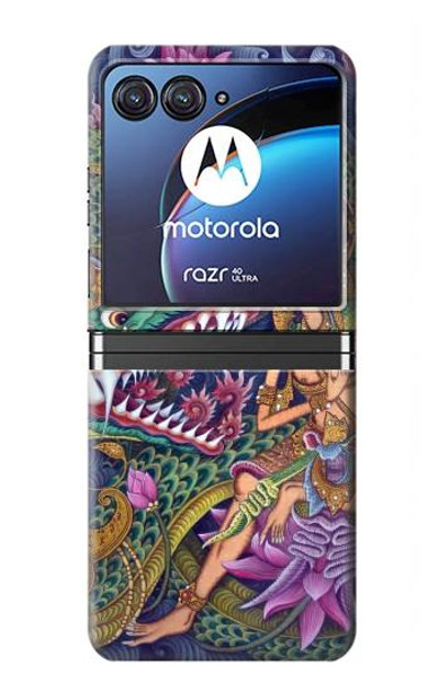 S1240 Bali Painting Case Cover Custodia per Motorola Razr 40 Ultra
