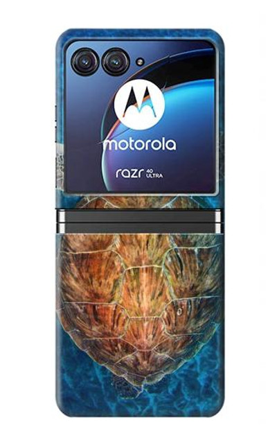 S1249 Blue Sea Turtle Case Cover Custodia per Motorola Razr 40 Ultra