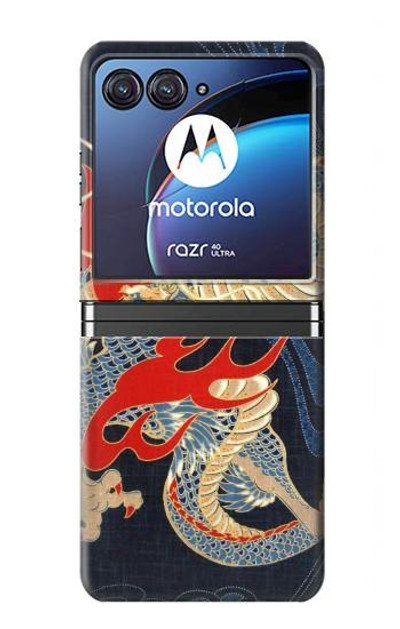 S2073 Japan Dragon Art Case Cover Custodia per Motorola Razr 40 Ultra
