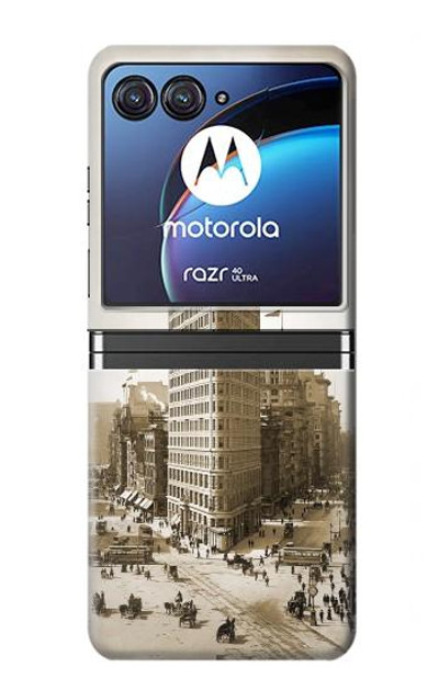 S3046 Old New York Flatiron Building Case Cover Custodia per Motorola Razr 40 Ultra