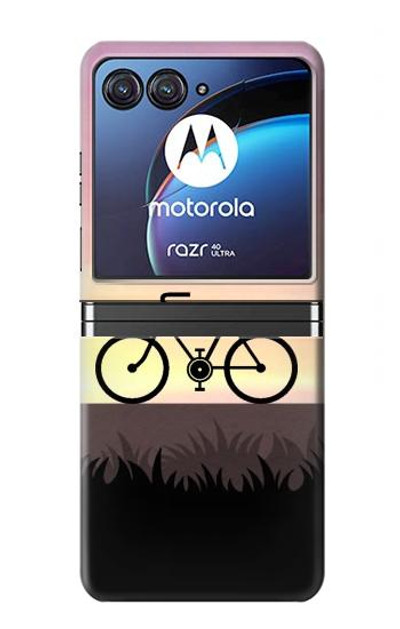 S3252 Bicycle Sunset Case Cover Custodia per Motorola Razr 40 Ultra