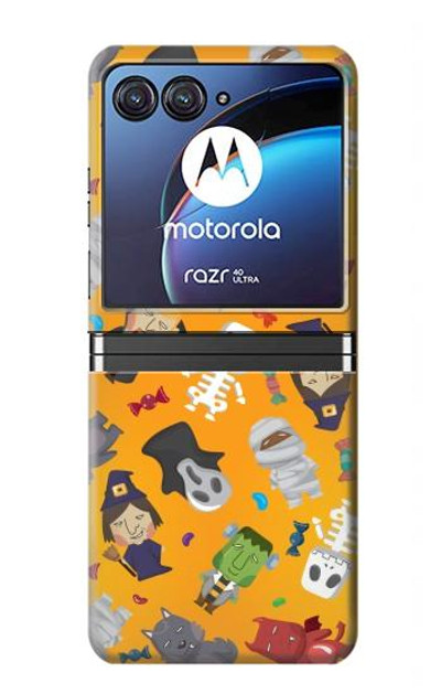 S3275 Cute Halloween Cartoon Pattern Case Cover Custodia per Motorola Razr 40 Ultra