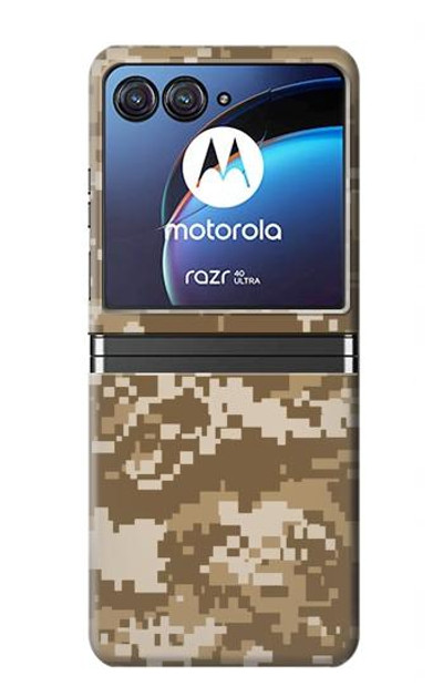 S3294 Army Desert Tan Coyote Camo Camouflage Case Cover Custodia per Motorola Razr 40 Ultra