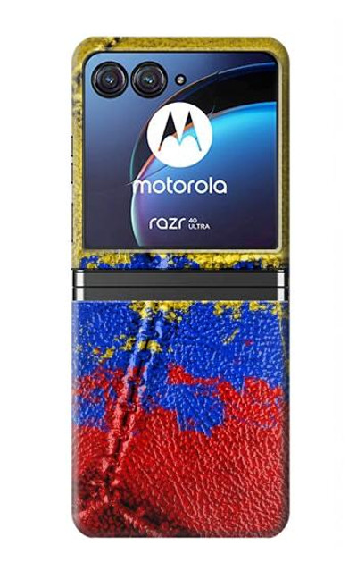 S3306 Colombia Flag Vintage Football Graphic Case Cover Custodia per Motorola Razr 40 Ultra