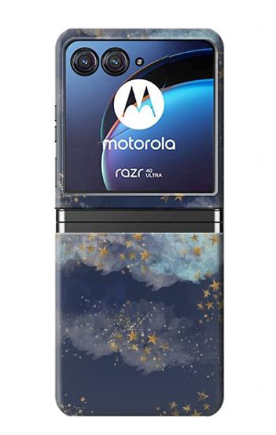 S3364 Gold Star Sky Case Cover Custodia per Motorola Razr 40 Ultra