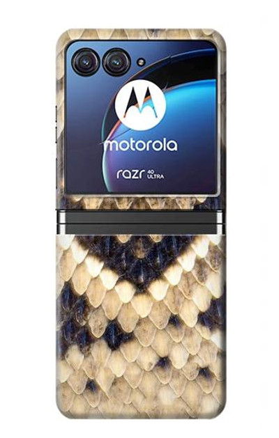 S3417 Diamond Rattle Snake Graphic Print Case Cover Custodia per Motorola Razr 40 Ultra