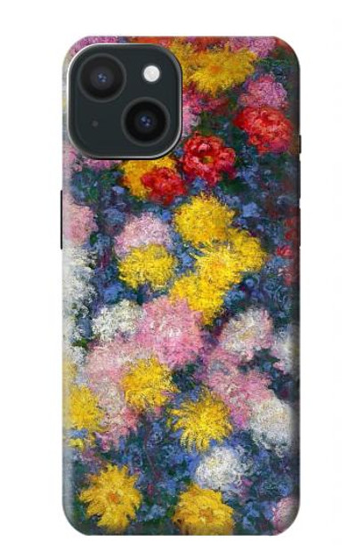 S3342 Claude Monet Chrysanthemums Case Cover Custodia per iPhone 15