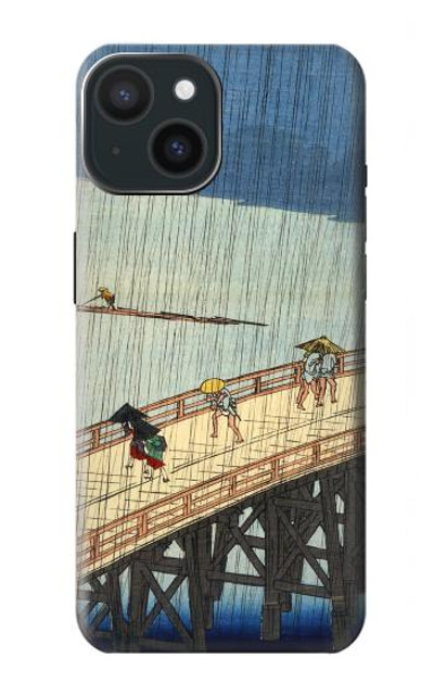 S3347 Utagawa Hiroshige Sudden shower Case Cover Custodia per iPhone 15