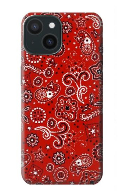 S3354 Red Classic Bandana Case Cover Custodia per iPhone 15