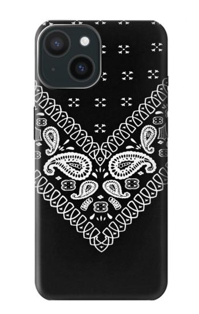 S3363 Bandana Black Pattern Case Cover Custodia per iPhone 15