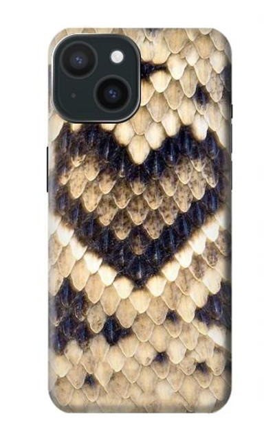 S3417 Diamond Rattle Snake Graphic Print Case Cover Custodia per iPhone 15