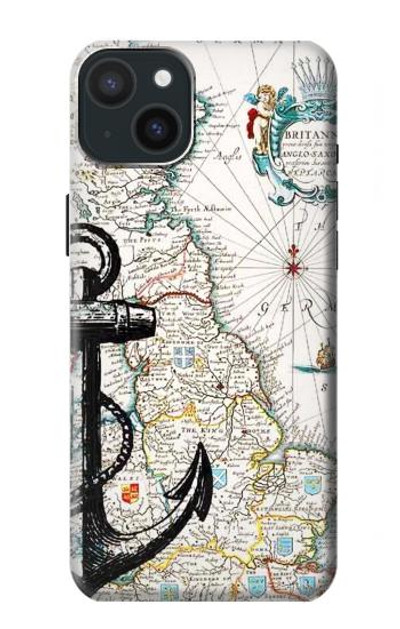 S1962 Nautical Chart Case Cover Custodia per iPhone 15 Plus