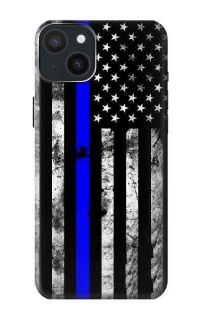 S3244 Thin Blue Line USA Case Cover Custodia per iPhone 15 Plus