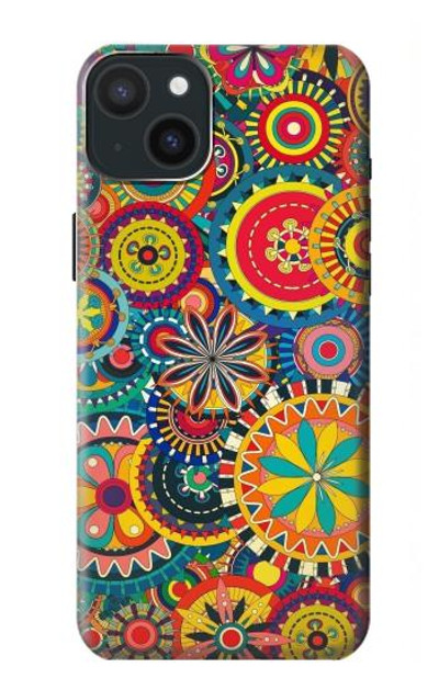 S3272 Colorful Pattern Case Cover Custodia per iPhone 15 Plus