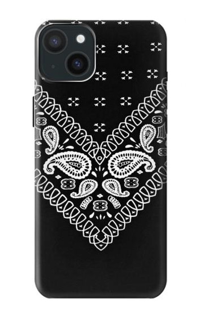 S3363 Bandana Black Pattern Case Cover Custodia per iPhone 15 Plus