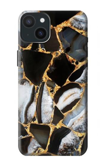 S3419 Gold Marble Graphic Print Case Cover Custodia per iPhone 15 Plus