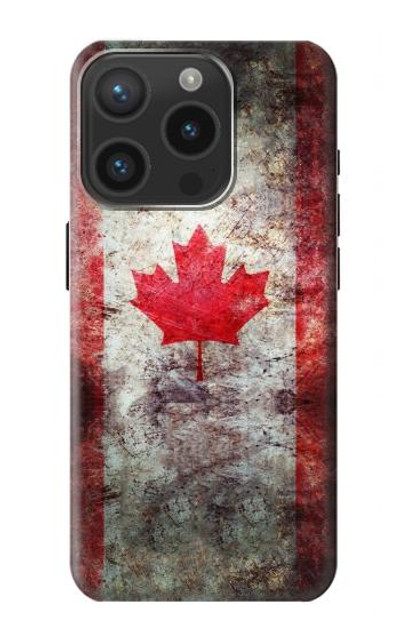 S2490 Canada Maple Leaf Flag Texture Case Cover Custodia per iPhone 15 Pro