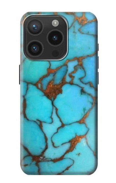 S2685 Aqua Turquoise Gemstone Graphic Printed Case Cover Custodia per iPhone 15 Pro