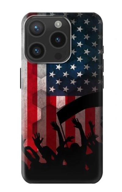 S2989 USA America Soccer Case Cover Custodia per iPhone 15 Pro