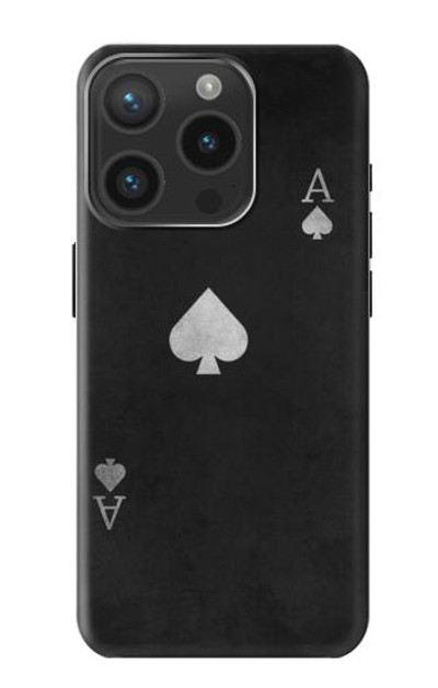 S3152 Black Ace of Spade Case Cover Custodia per iPhone 15 Pro