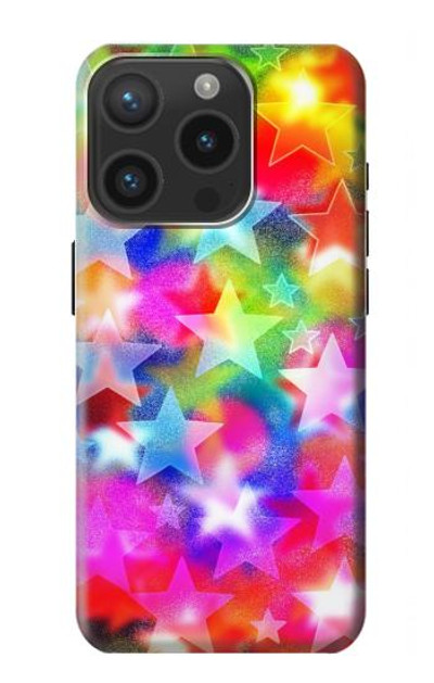 S3292 Colourful Disco Star Case Cover Custodia per iPhone 15 Pro