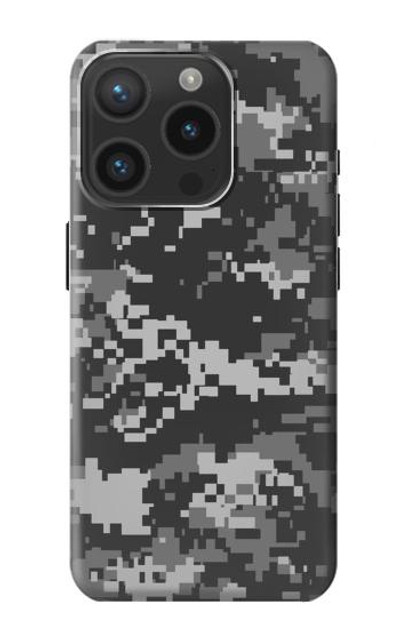 S3293 Urban Black Camo Camouflage Case Cover Custodia per iPhone 15 Pro