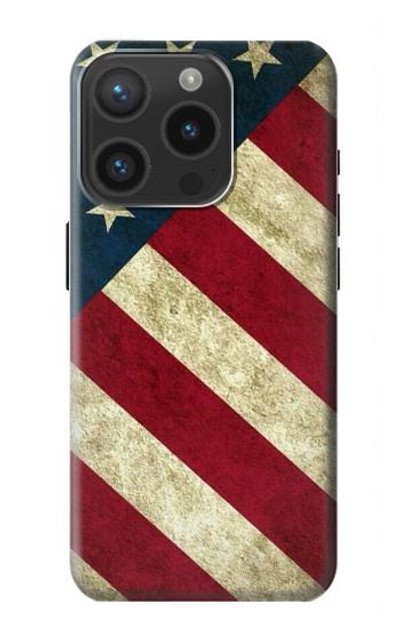 S3295 US National Flag Case Cover Custodia per iPhone 15 Pro