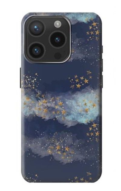 S3364 Gold Star Sky Case Cover Custodia per iPhone 15 Pro