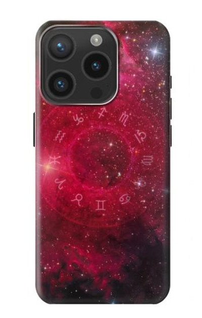 S3368 Zodiac Red Galaxy Case Cover Custodia per iPhone 15 Pro