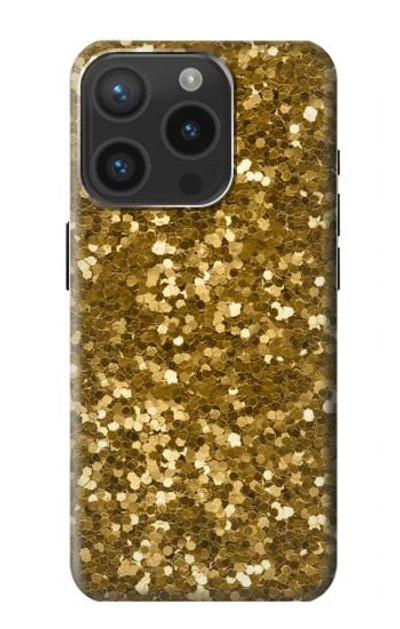 S3388 Gold Glitter Graphic Print Case Cover Custodia per iPhone 15 Pro