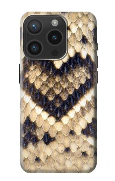 S3417 Diamond Rattle Snake Graphic Print Case Cover Custodia per iPhone 15 Pro