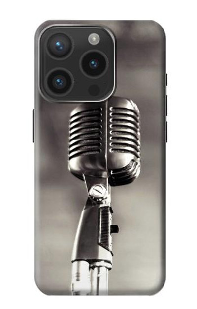 S3495 Vintage Microphone Case Cover Custodia per iPhone 15 Pro