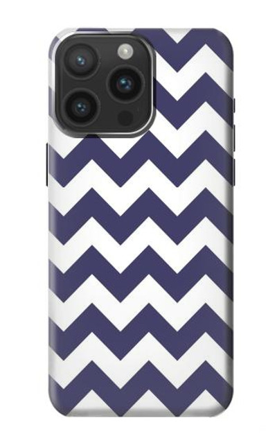 S2345 Navy Blue Shavron Zig Zag Pattern Case Cover Custodia per iPhone 15 Pro Max