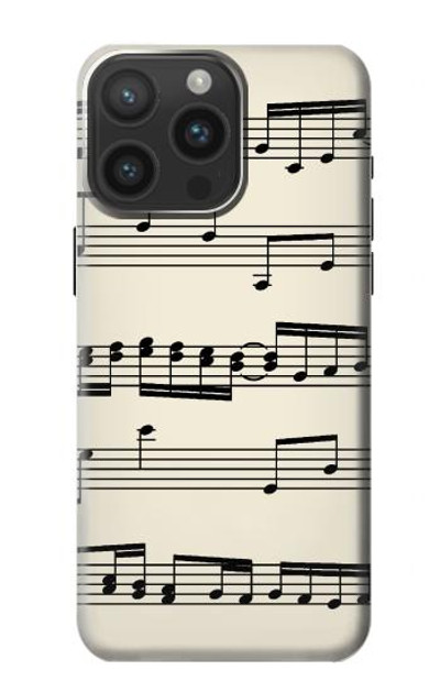 S3082 Music Sheet Case Cover Custodia per iPhone 15 Pro Max